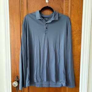 UNTUCKit Men’s Slate Blue Long-Sleeve Polo - XL